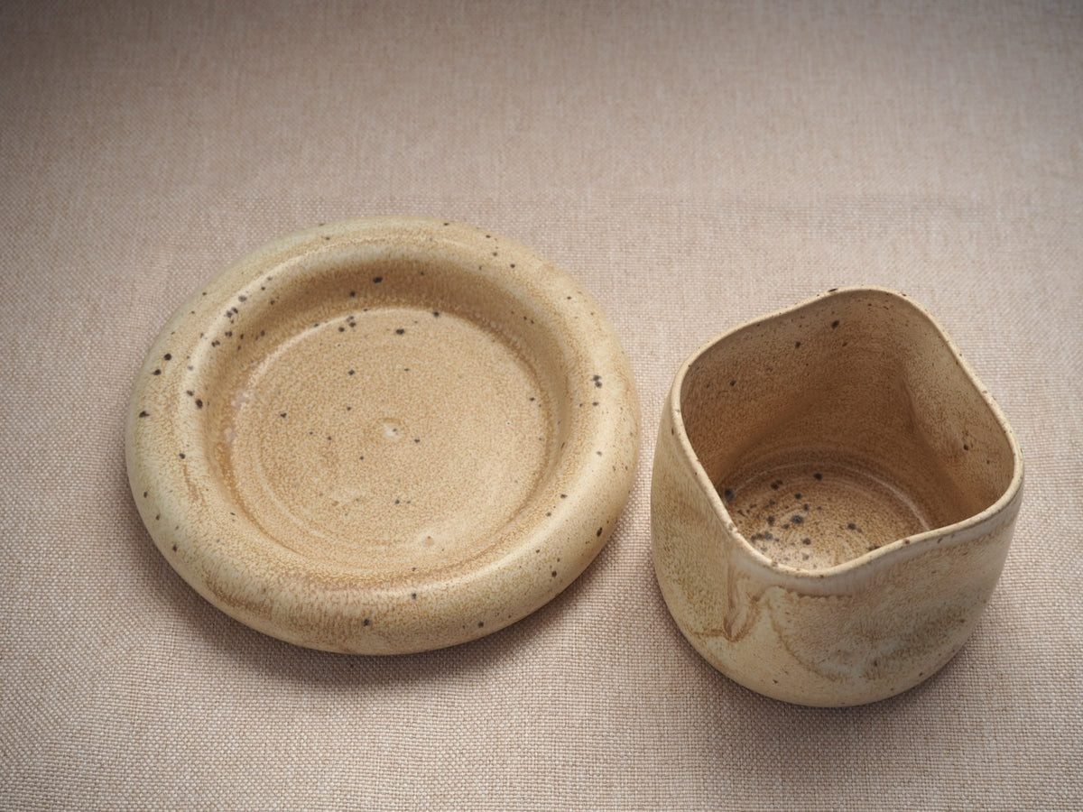 Flat White Wavy Cup Coaster Set