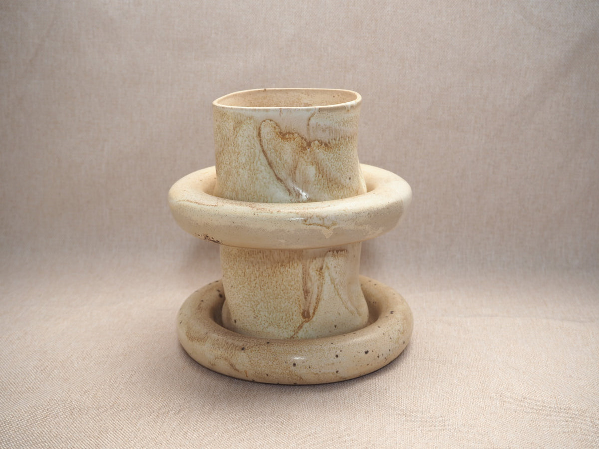 Flat White Wavy Cup Coaster Set