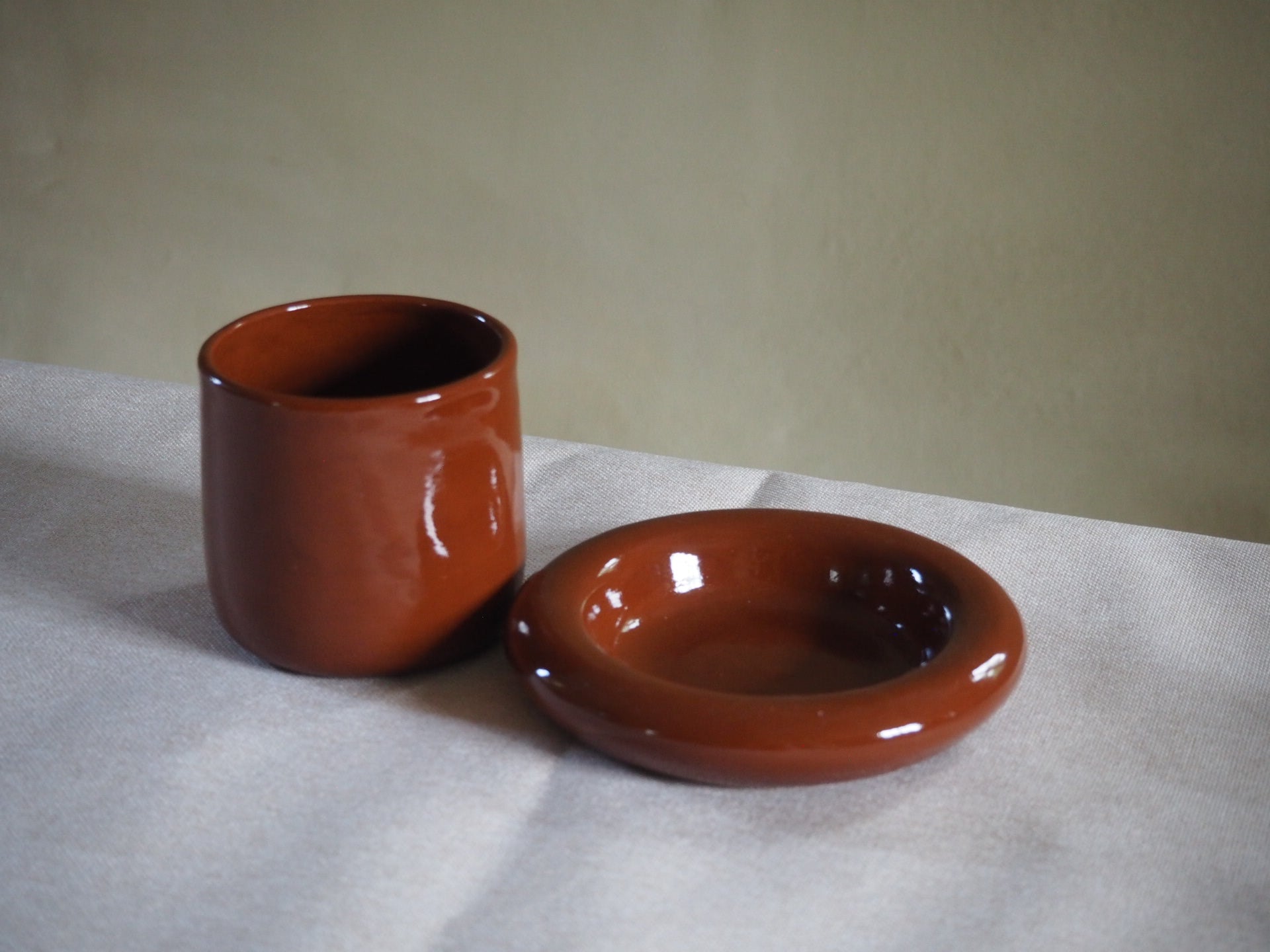 Bubble Coaster Cup Set Brown