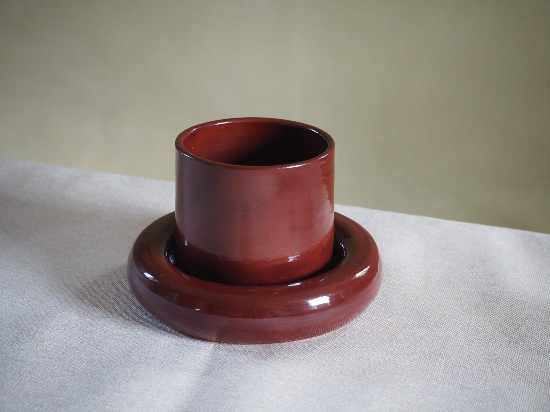 Bubble Coaster Cup Set Burgundy