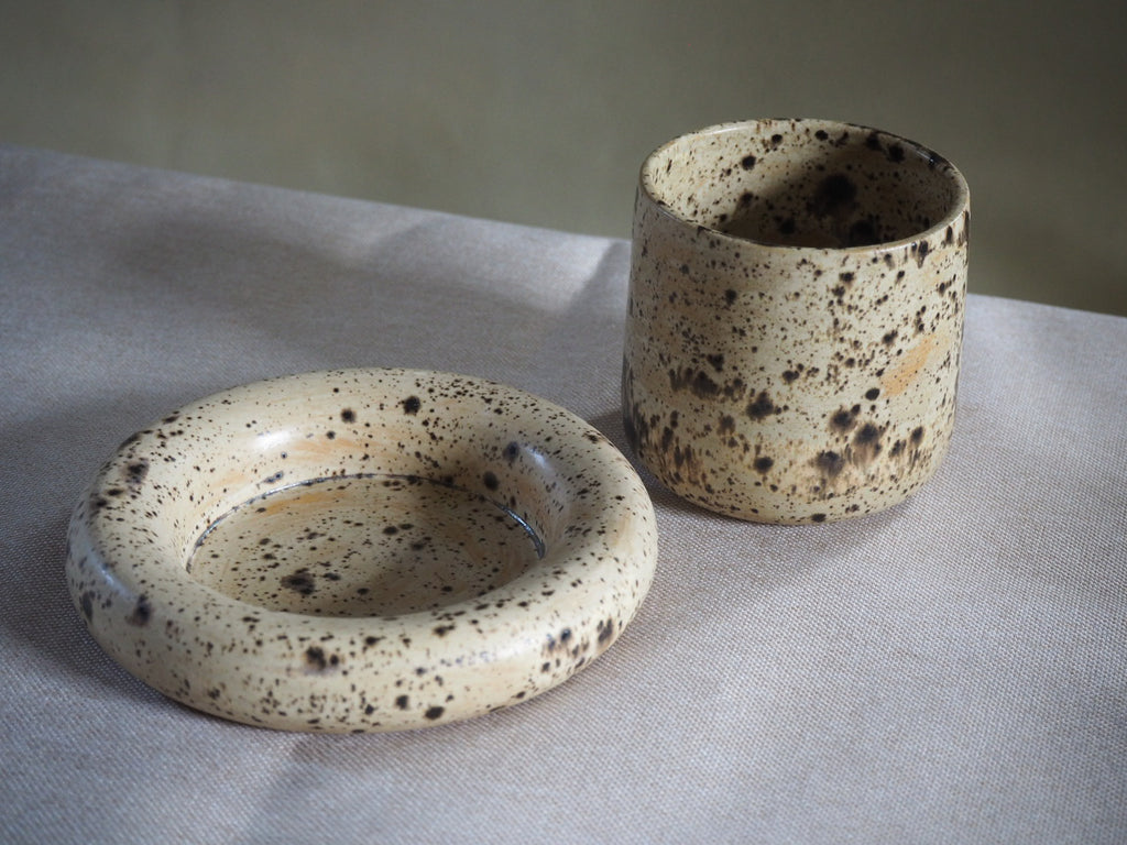 Bubble Coaster Cup Set Speckled