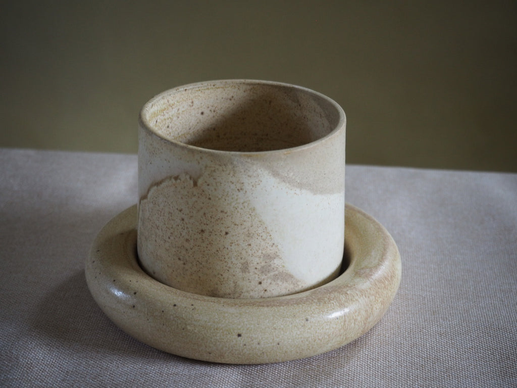 Bubble Coaster Cup Set Cream