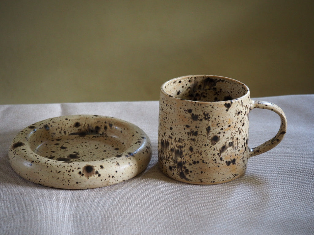 Bubble Coaster Mug Set Speckled