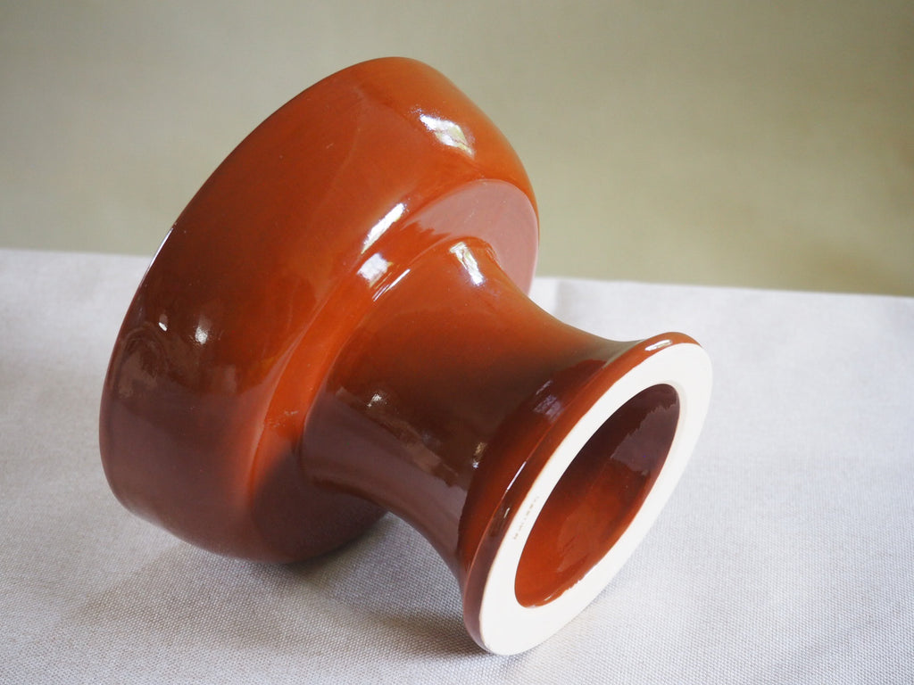Raised Serving Bowl Brown