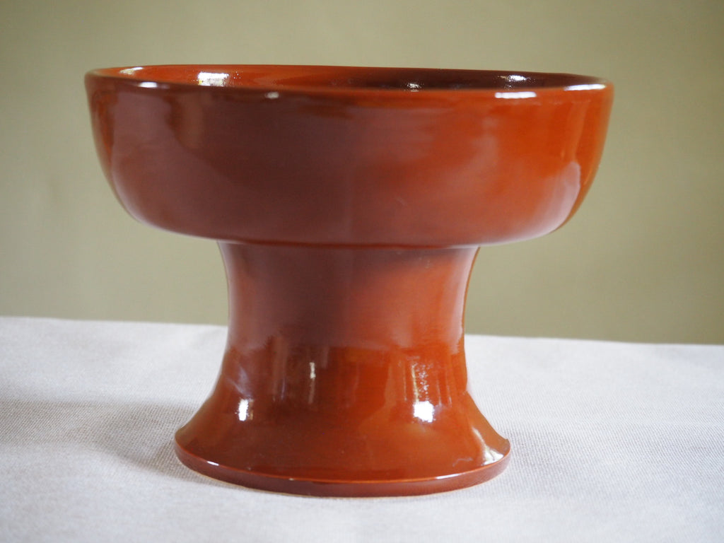 Raised Serving Bowl Brown