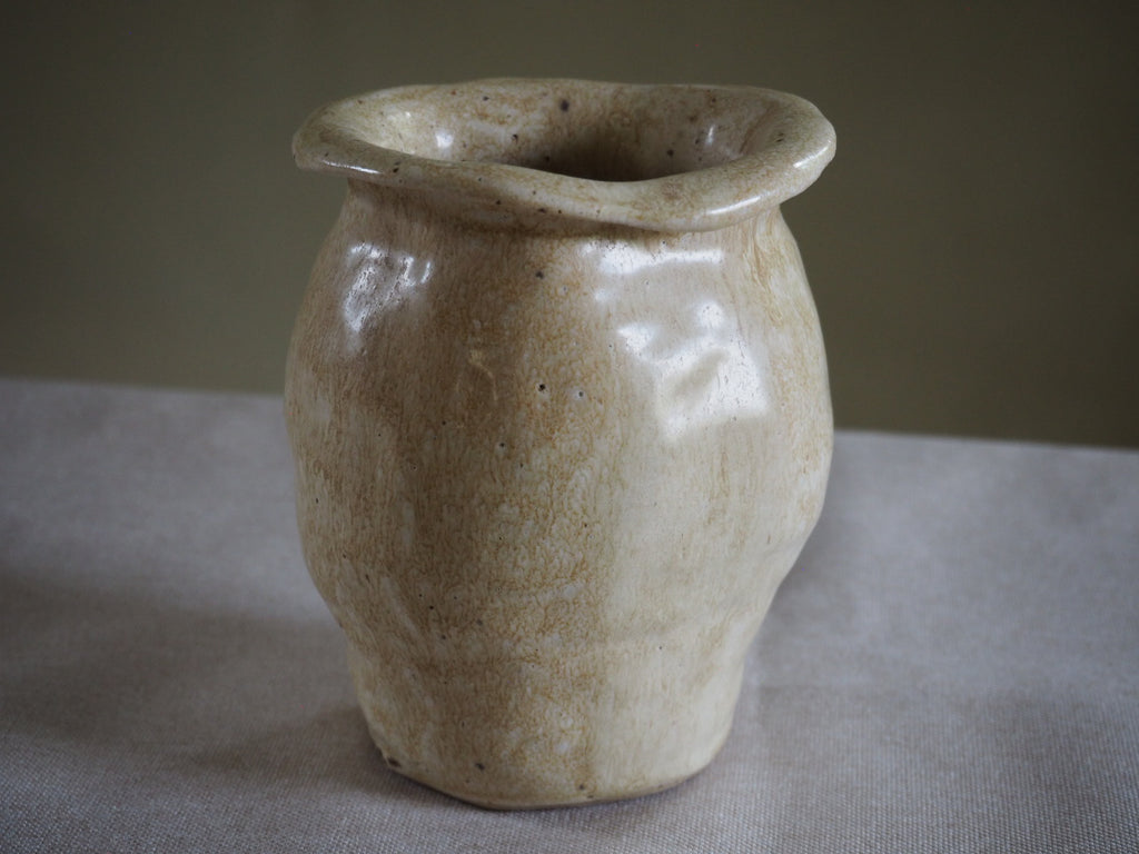 Small Coiled Organic Vase Cream